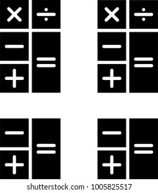 Calculator Icon, Calculator Keypad Sign Vector Art Illustration