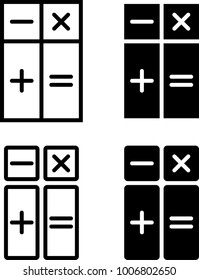 Calculator Icon, Calculator Keypad Sign Vector Art Illustration