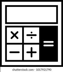 Calculator Icon, Calculator Keypad Sign Vector Art Illustration