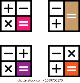 Calculator Icon, Calculator Keypad Sign Vector Art Illustration