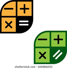 Calculator Icon, Calculator Keypad Sign Vector Art Illustration