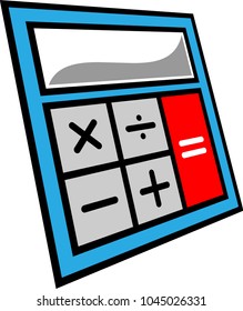 Calculator Icon, Calculator Keypad Sign Vector Art Illustration