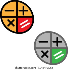 Calculator Icon, Calculator Keypad Sign Vector Art Illustration
