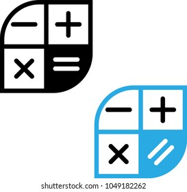 Calculator Icon, Calculator Keypad Sign Vector Art Illustration