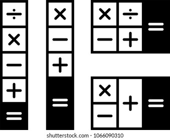 Calculator Icon, Calculator Keypad Sign Vector Art Illustration