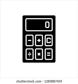 Calculator Icon, Calculator Keypad Sign Vector Art Illustration