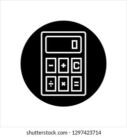 Calculator Icon, Calculator Keypad Sign Vector Art Illustration