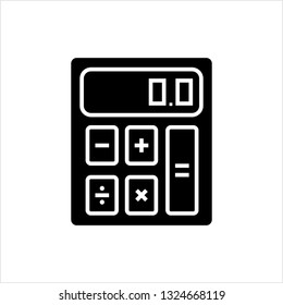 Calculator Icon, Calculator Keypad Sign Vector Art Illustration