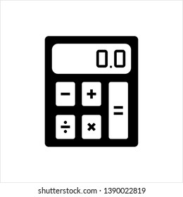 Calculator Icon, Calculator Keypad Sign Vector Art Illustration