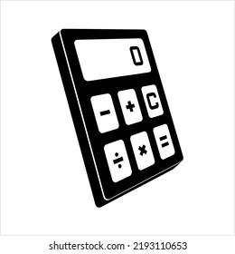 Calculator Icon, Calculator Keypad Sign Vector Art Illustration