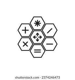 Calculator icon. Calculator keypad sign. Vector illustration. EPS 10.