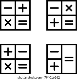 Calculator Icon, Calculator Keypad Sign Vector Art Illustration