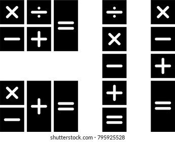 Calculator Icon, Calculator Keypad Sign Vector Art Illustration