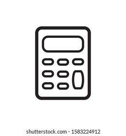 Calculator Icon Line Art Vector Template