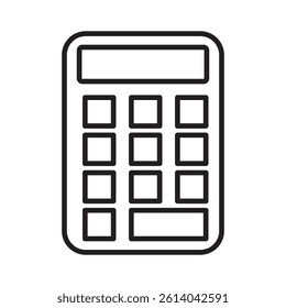 Calculator icon line art vector