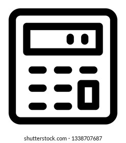 Calculator icon, line design.