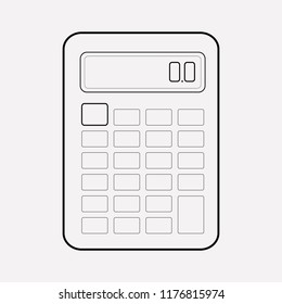 Calculator icon line element. Vector illustration of calculator icon line isolated on clean background for your web mobile app logo design.