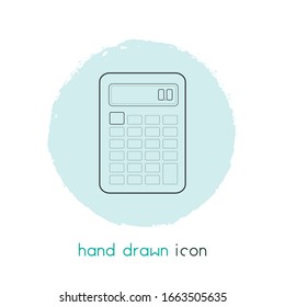 Calculator icon line element. Vector illustration of calculator icon line isolated on clean background for your web mobile app logo design.