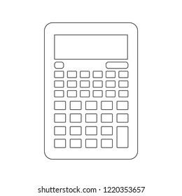 calculator icon from line in platform computer design by vector