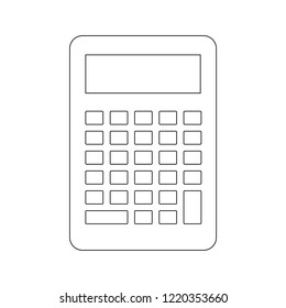calculator icon from line in platform computer design by vector