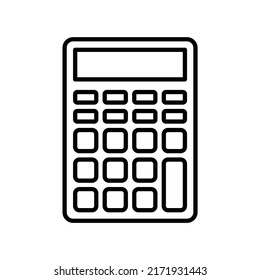 Calculator icon with line style