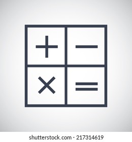 Calculator icon in line style