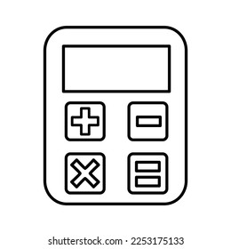 Calculator Icon In Line Style