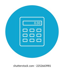 Calculator icon, Line style calculator icon, pro vector