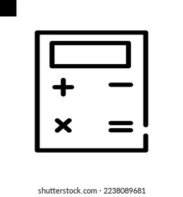 calculator icon line style vector