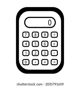 Calculator icon line symbol. Element of education. Vector illustration.