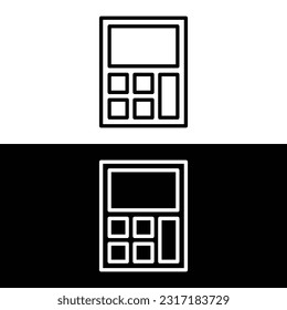 Calculator icon line symbol. Isolated vector illustration of icon sign concept for your web site mobile app logo UI design
