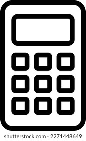 Calculator icon line symbol , math icon . Element of education illustration can be used for web, logo, mobile app, UI, UX