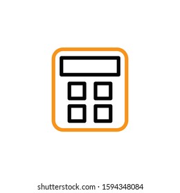 Calculator  icon, Line and two colour design template