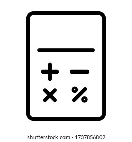 Calculator - icon line vector - user interface UI icons