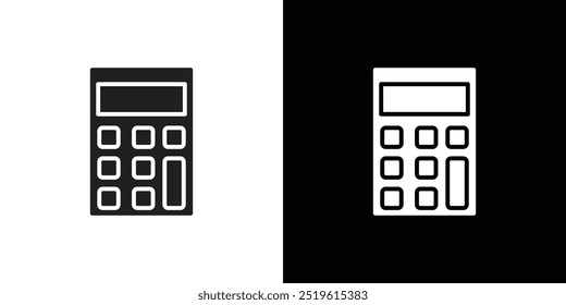 Calculator icon linear logo isolated