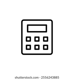 Calculator icon logo design. Accounting calculator sign and symbol.