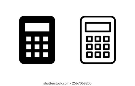 Calculator icon logo design. Accounting calculator sign and symbol.