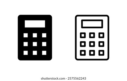 Calculator icon logo design. Accounting calculator sign and symbol.