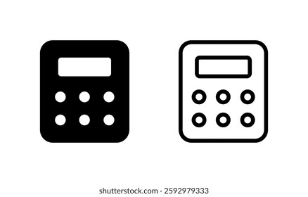 Calculator icon logo design. Accounting calculator sign and symbol.