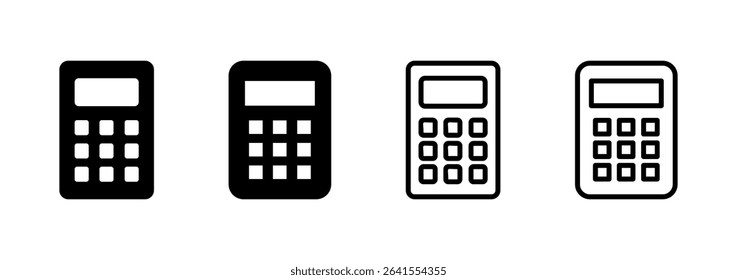 Calculator icon logo design. Accounting calculator sign and symbol.