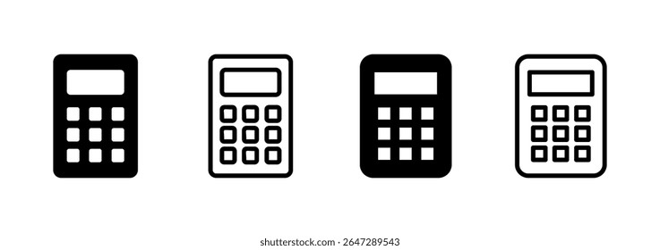 Calculator icon logo design. Accounting calculator sign and symbol.