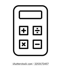 Calculator Icon Logo Design Vector Template Illustration Sign And Symbol Pixels Perfect