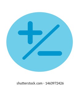 Calculator icon. Logo element illustration. Calculator symbol design. Colored collection. Calculator concept. Blue. Internet. Calculate icon. Can be used in mobile and web.
