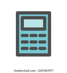 calculator icon logo flat style vector