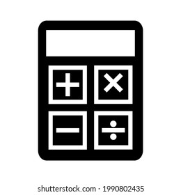 Icono de la calculadora, logotipo aislado en fondo blanco