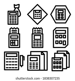 calculator icon or logo isolated sign symbol vector illustration - Collection of high quality black style vector icons
