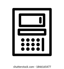 Calculator icon or logo isolated sign symbol vector illustration - high quality black style vector icons
