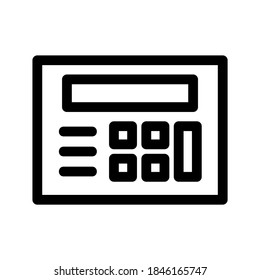 Calculator icon or logo isolated sign symbol vector illustration - high quality black style vector icons
