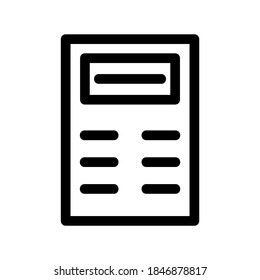 calculator icon or logo isolated sign symbol vector illustration - high quality black style vector icons
