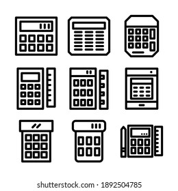 calculator icon or logo isolated sign symbol vector illustration - Collection of high quality black style vector icons
